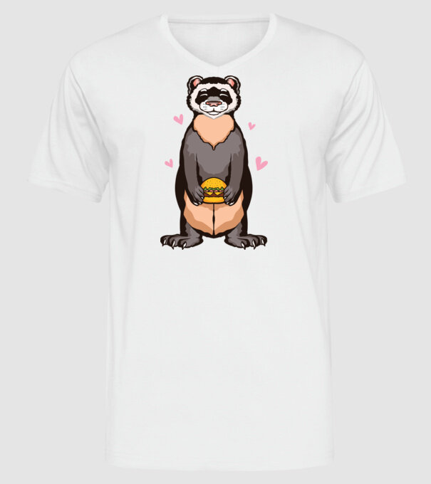 Dihor vânător model alb pe tricou