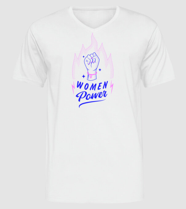 Women Power Ziua Femeii model alb pe tricou