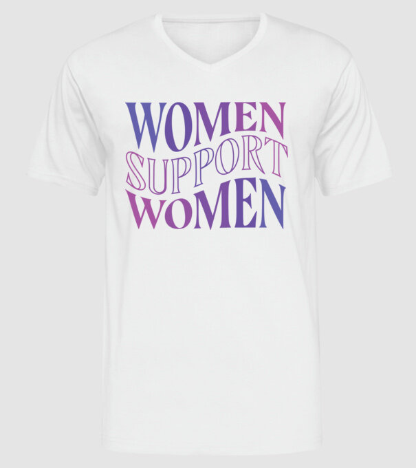 Women Support Women Ziua Femeilor model alb pe tricou