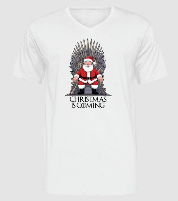 Christmas is Coming Alb model alb pe tricou