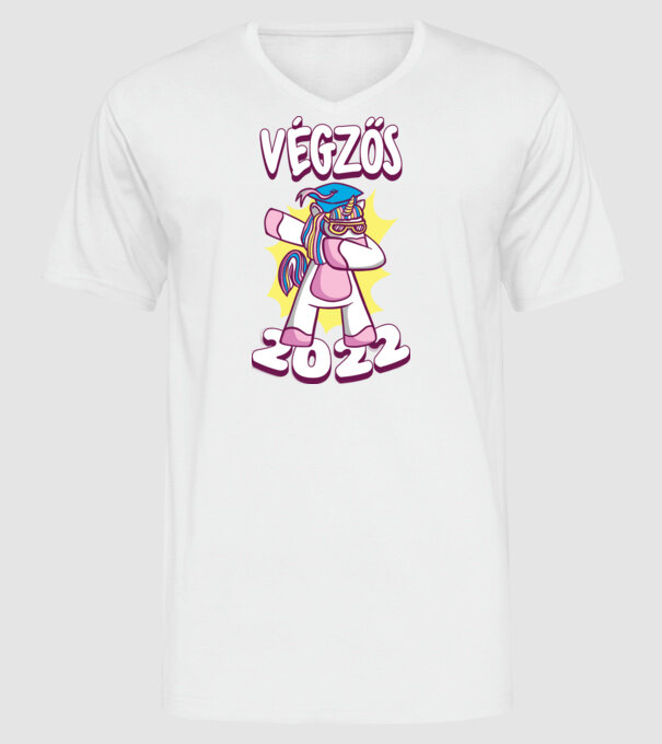 Inorog Absolvent model alb pe tricou