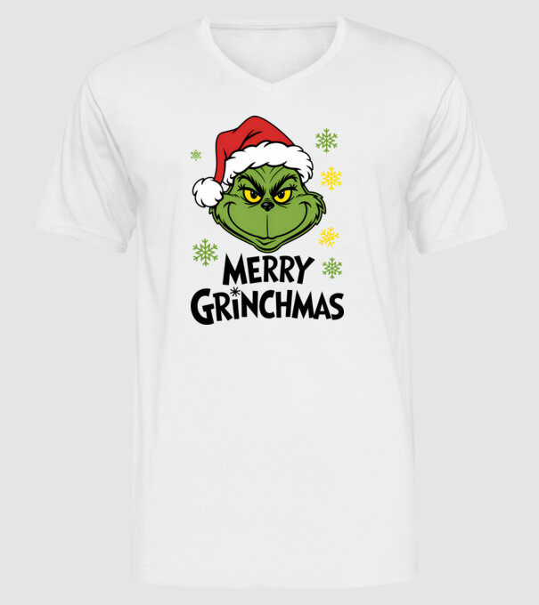 Merry Grinchmas Alb model alb pe tricou