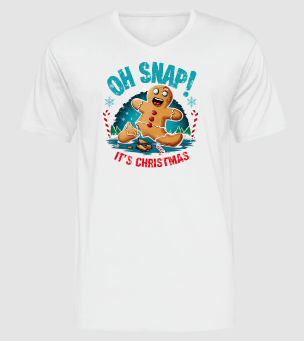 Oh snap! It's christmas Alb model alb pe tricou