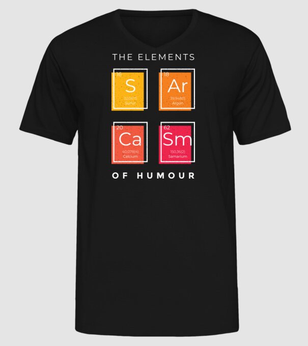 Elementele umorului model negru pe tricou