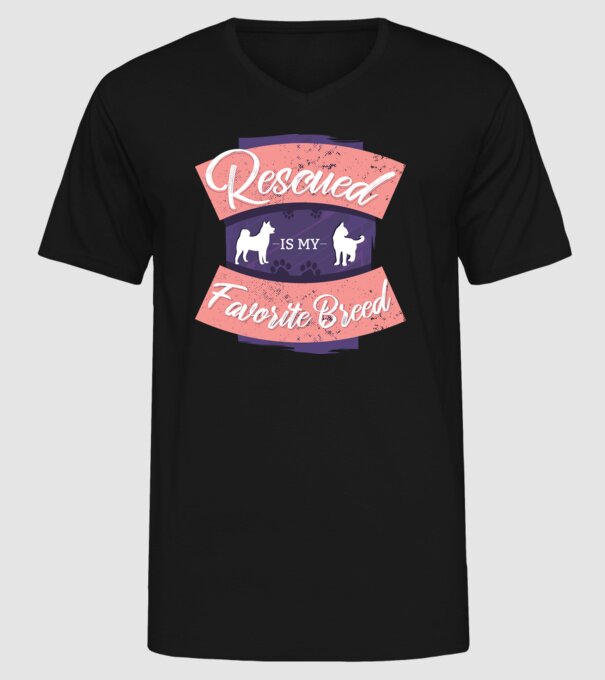Rasa mea preferată este cea adoptată model negru pe tricou