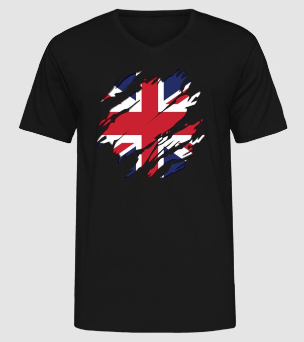UK Steagul Regatului Unit model negru pe tricou