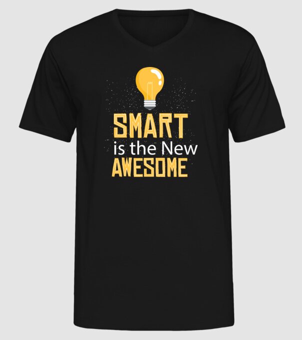 Smart este noul cool model negru pe tricou