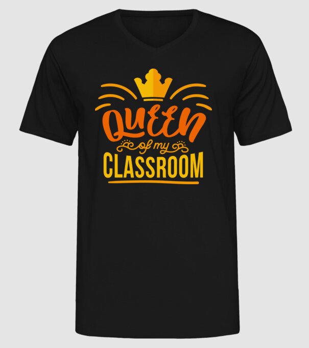Regina clasei model negru pe tricou