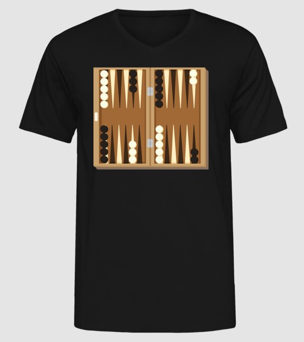 Joc de table model negru pe tricou