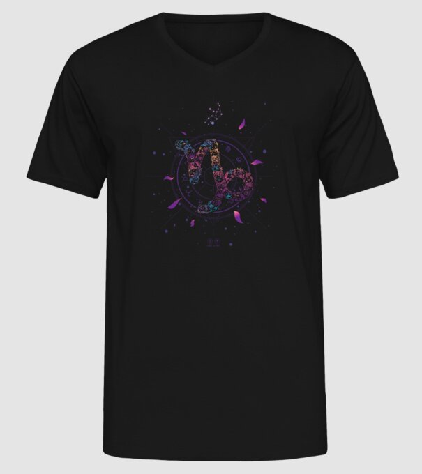 Capricorn Zodiac model negru pe tricou