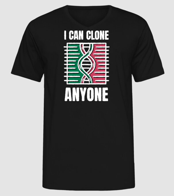 Clonez pe oricine Biolog model negru pe tricou
