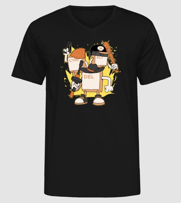 Mafie tastatură model negru pe tricou