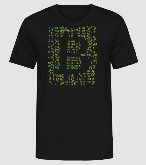 Bitcoin Matrice model negru pe tricou