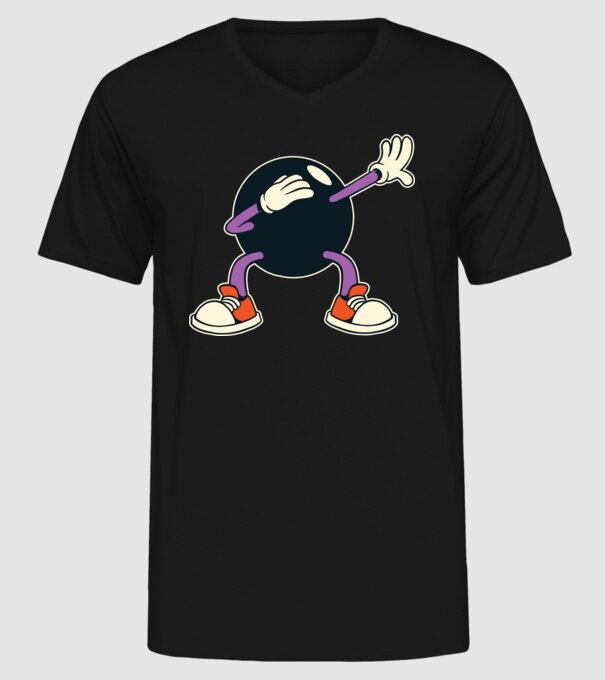 Bowling DAB model negru pe tricou