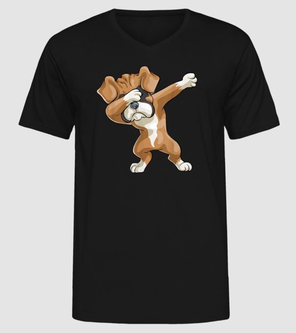 Boxer dab model negru pe tricou
