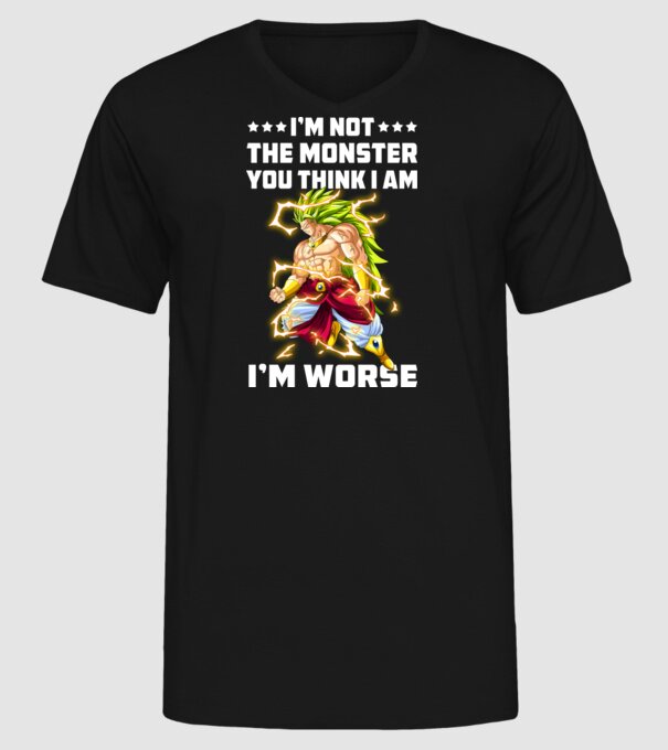 Brolly monster Dragonball model negru pe tricou