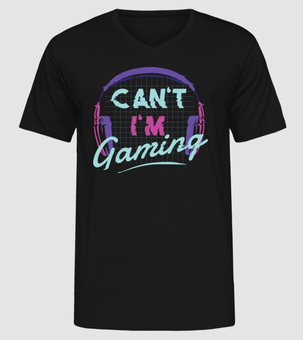 'Can''t I''m Gaming - Gamer' model negru pe tricou