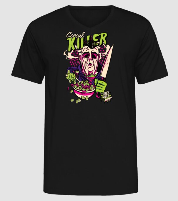 Cereale Killer Fulgi de cereale model negru pe tricou