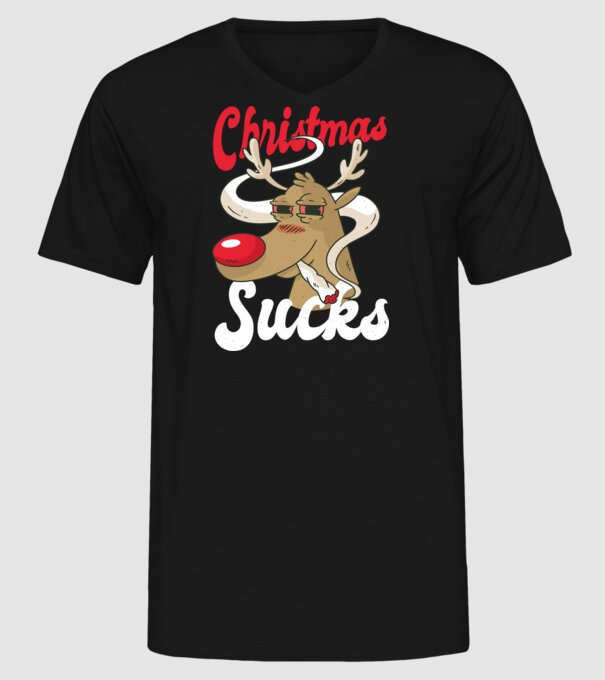 Christmas Sucks - Urăsc Crăciunul Crăciunul model negru pe tricou