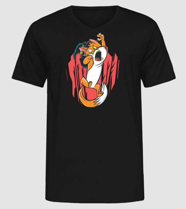 Pisică Vrăjitoare model negru pe tricou