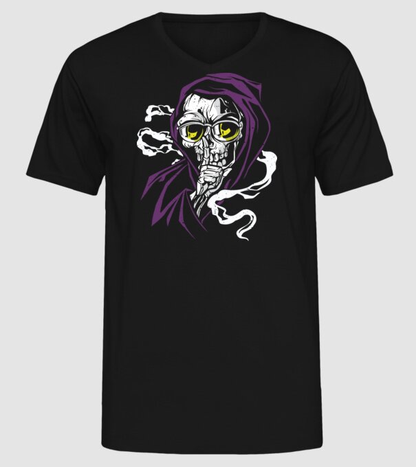 Ucigaș tăcut model negru pe tricou