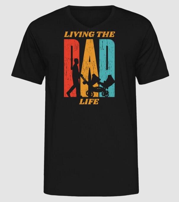 Dad Life pentru tata model negru pe tricou