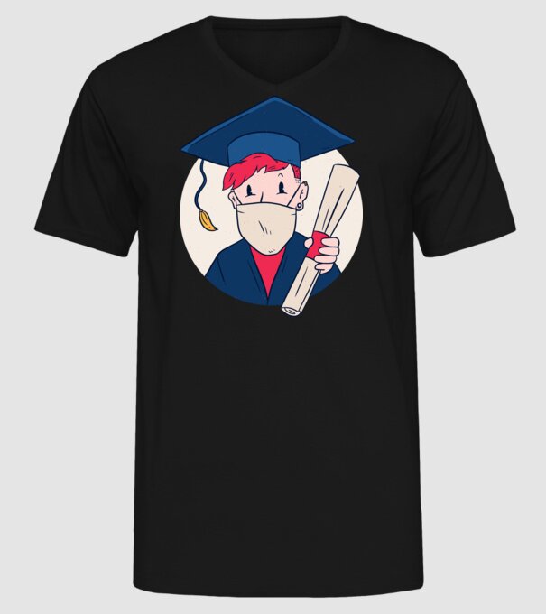 model negru pe tricou