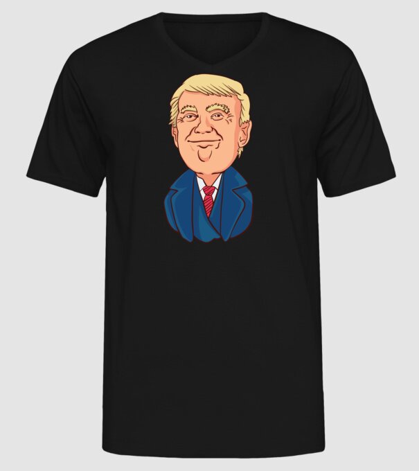 Donald Trump model negru pe tricou