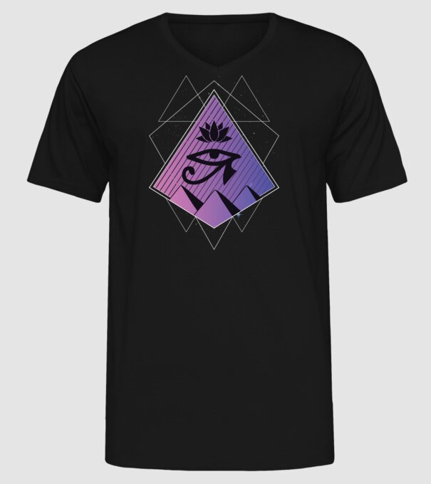 Egipt simbol geometric model negru pe tricou