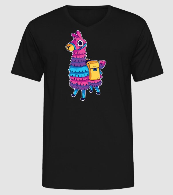 Fortnite LLama - Tricou gamer cu lama model negru pe tricou