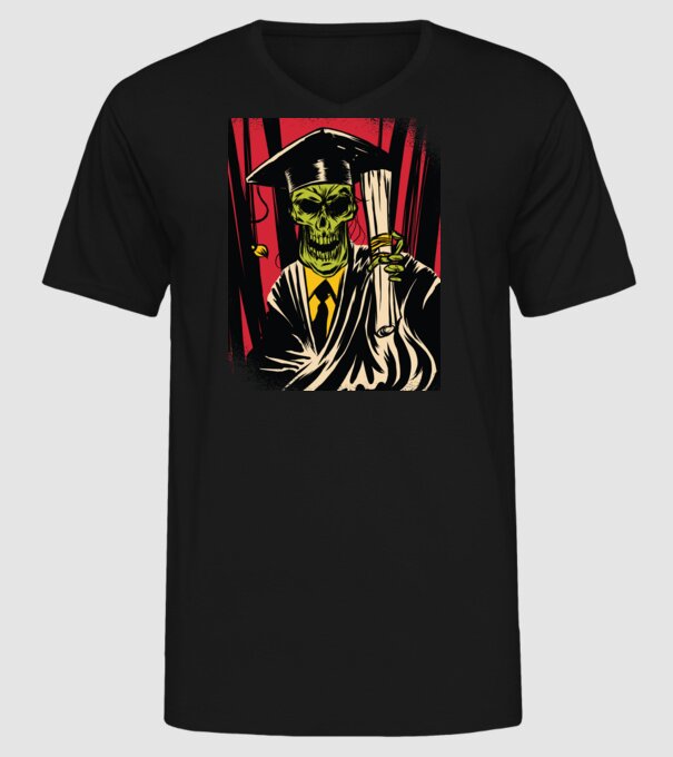Proaspăt absolvent Absolvire model negru pe tricou