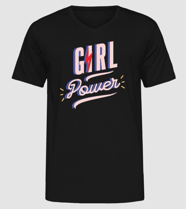 Girl Power de Ziua Femeii model negru pe tricou