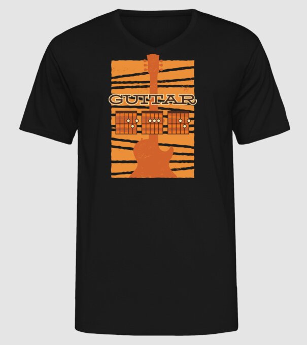 Tată chitarist model negru pe tricou