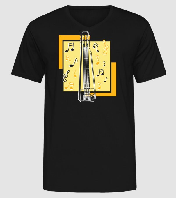 Tricou chitarist model negru pe tricou