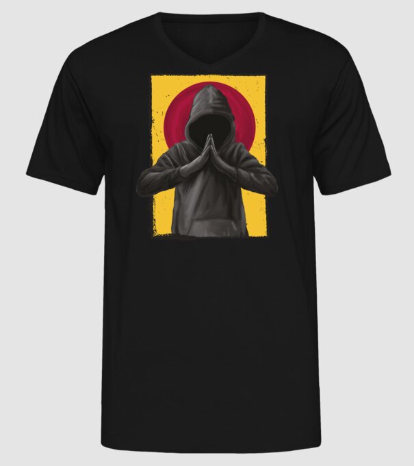 Rugăciune Hacker model negru pe tricou