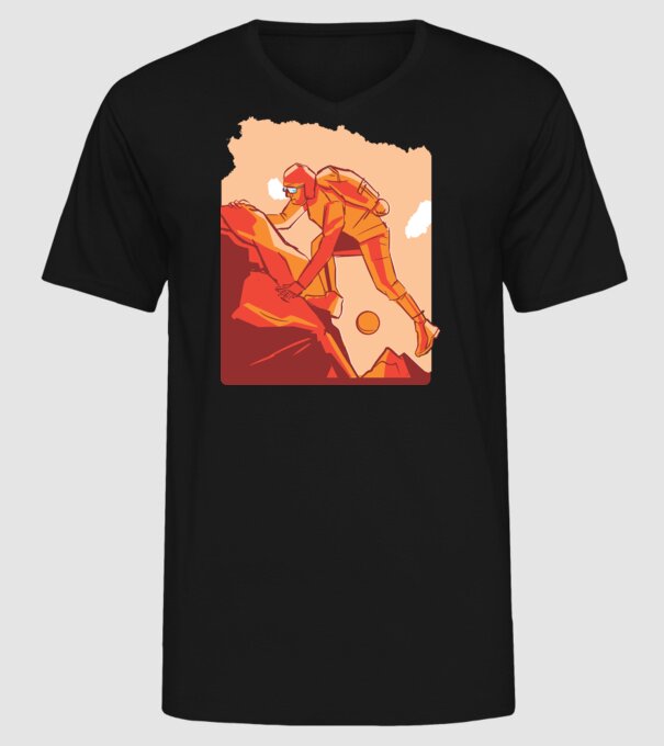 Alpinism model negru pe tricou