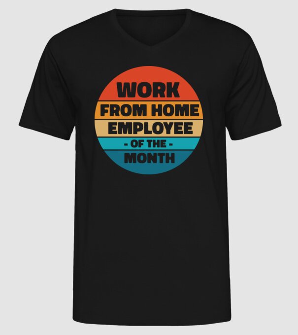Lucrătorul la domiciliu al lunii model negru pe tricou