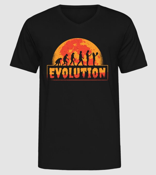 Evoluție Horror model negru pe tricou