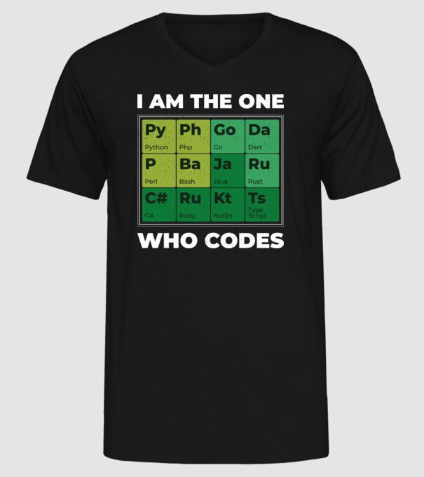 I am the one who codes tricou amuzant programator model negru pe tricou