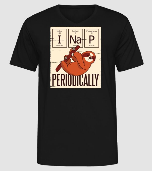 I NaP Periodic tricou leneș model negru pe tricou