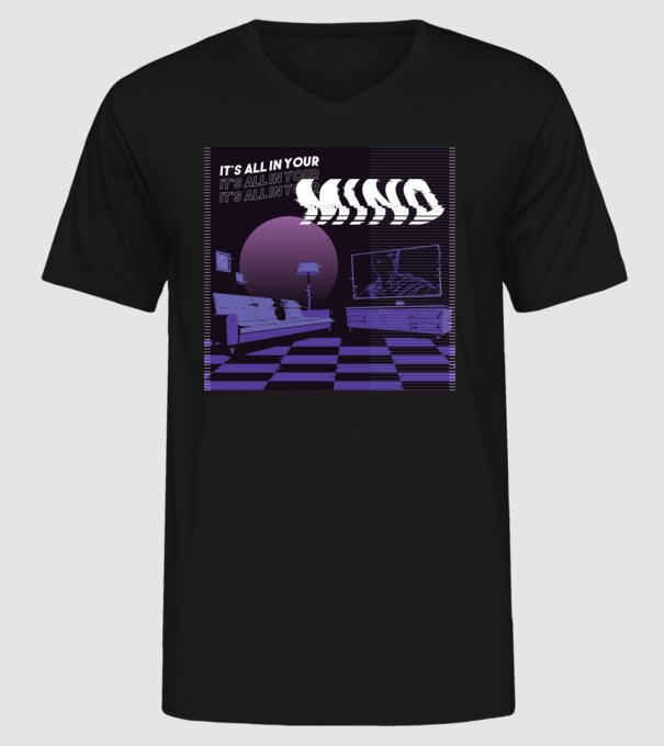 'It''s all in your mind' model negru pe tricou