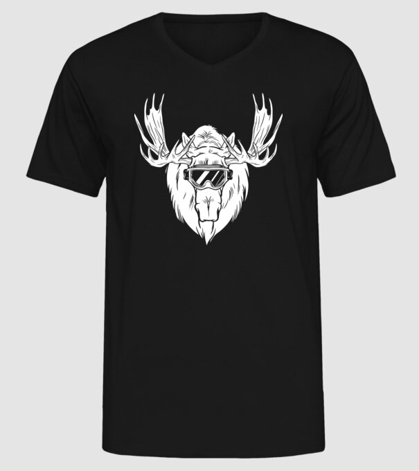 Cap de Elan model negru pe tricou