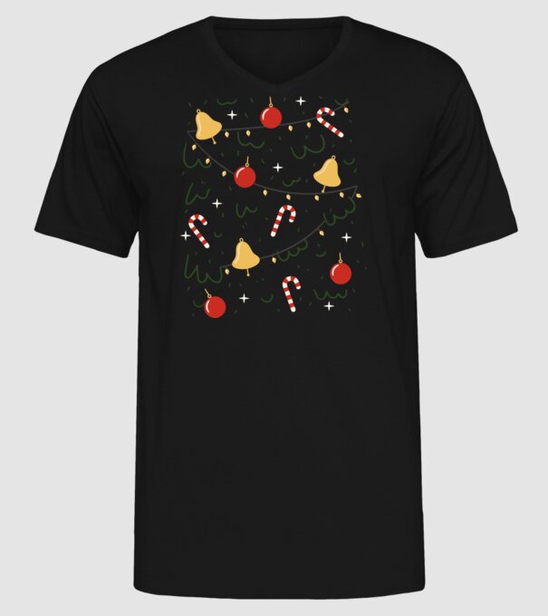 Decorații Crăciun model negru pe tricou