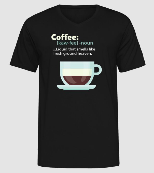 Definiție cafea model negru pe tricou