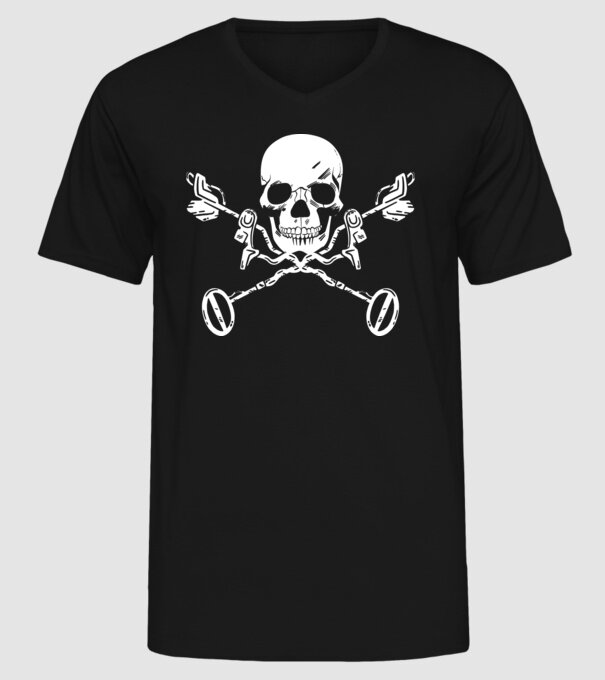 Craniu model negru pe tricou