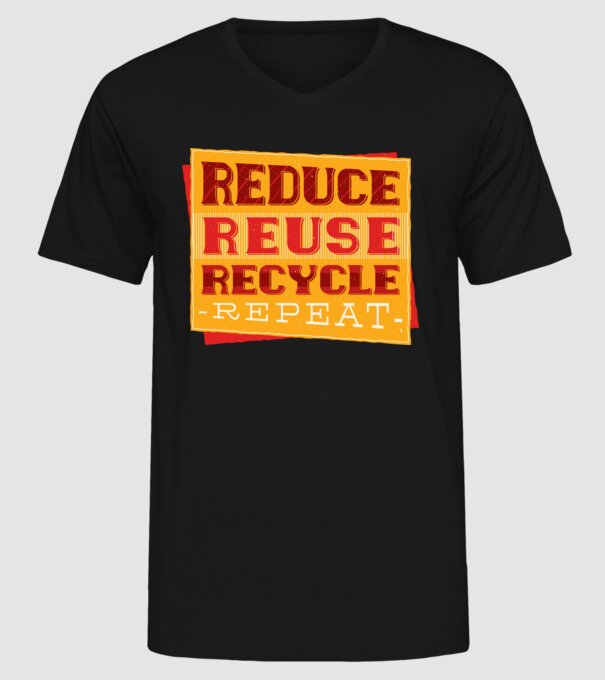 Protecția mediului model negru pe tricou