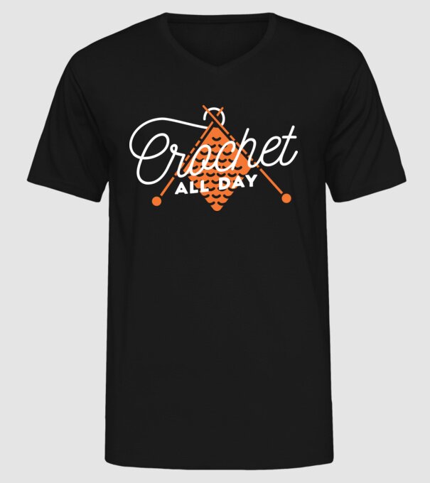 Tricotat pe tot parcursul zilei model negru pe tricou
