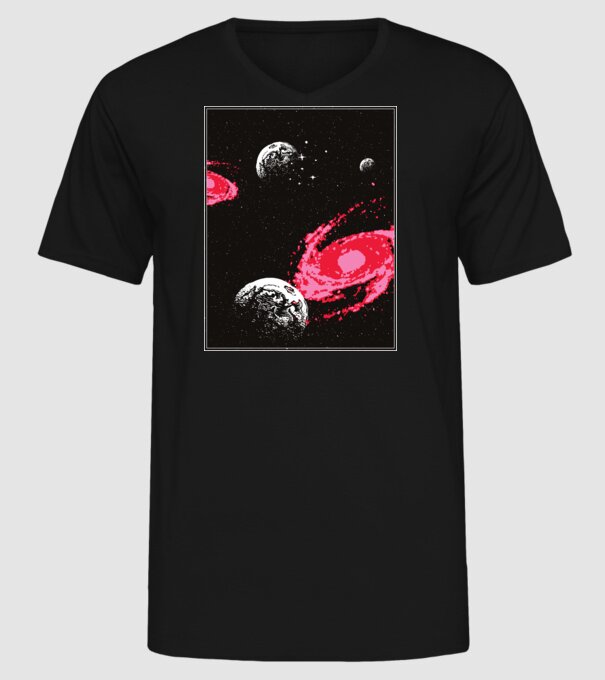 Cosmos Spațiu model negru pe tricou