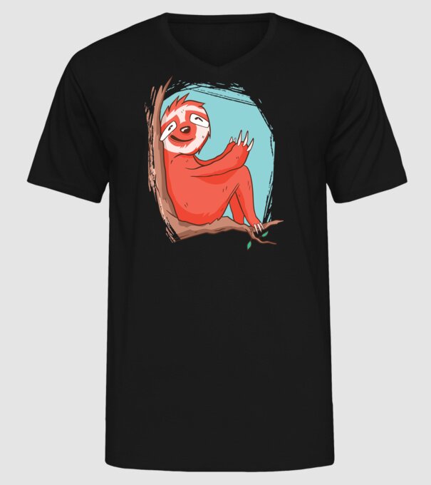Leneș model negru pe tricou
