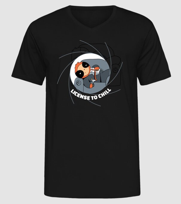 Leneș Bond 007 model negru pe tricou